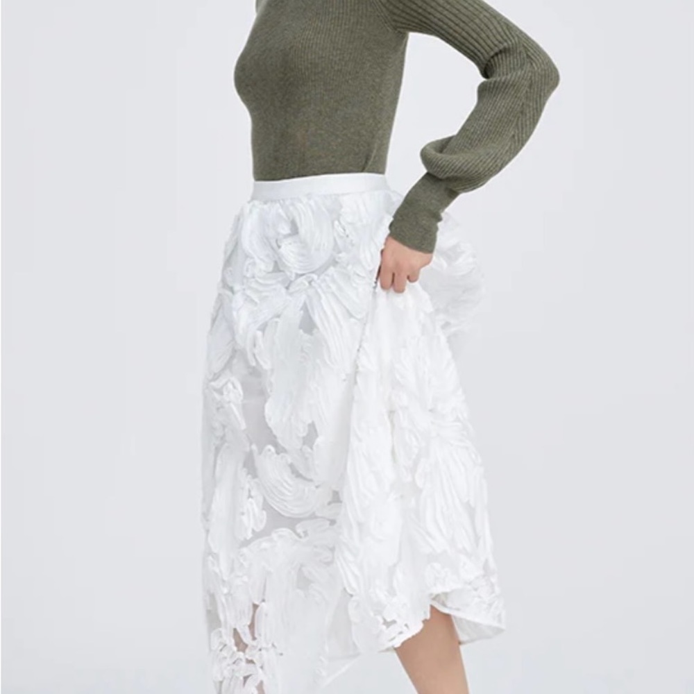 S.DEER- pull On Midi Skirt With Pleats,NWT Size L - Picture 6 of 16
